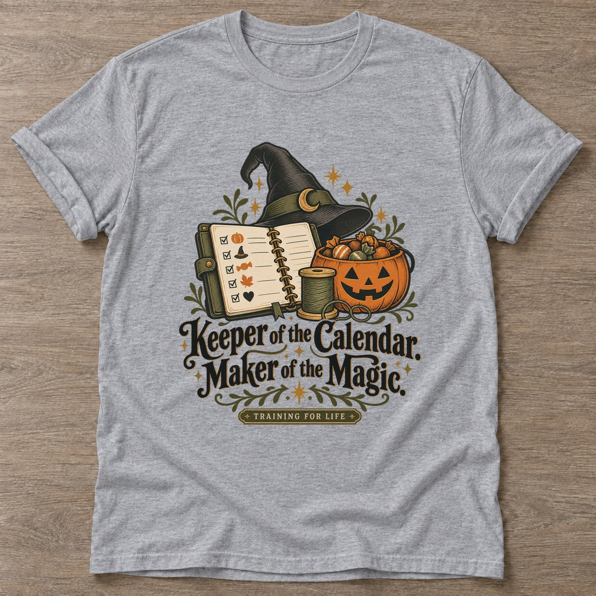 Sport Grey Witch's Appointment Book T-shirt — everyday workout design, for women who move