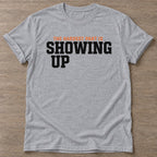 Sport Grey Hardest Part T-shirt — motivational slogan design, for women who train