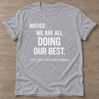 Sport Grey Notice T-shirt — rest and recovery design, for women who train