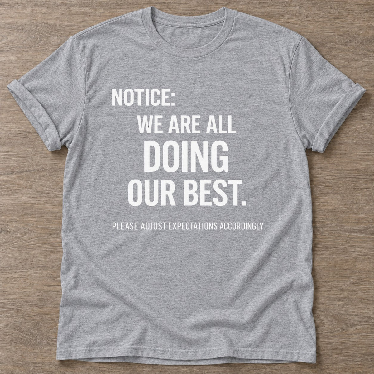 Sport Grey Notice T-shirt — rest and recovery design, for women who train