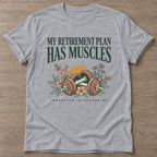 Sport Grey Muscles Over Millions T-shirt — weightlifting design, for women who lift