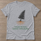 Sport Grey Quietly Unbreakable T-shirt — rest and recovery design, for women who train
