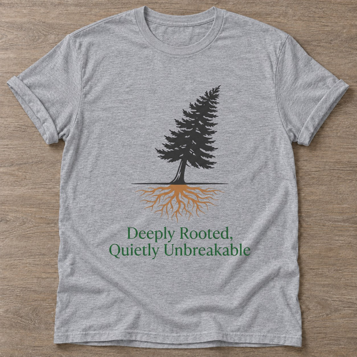 Sport Grey Quietly Unbreakable T-shirt — rest and recovery design, for women who train