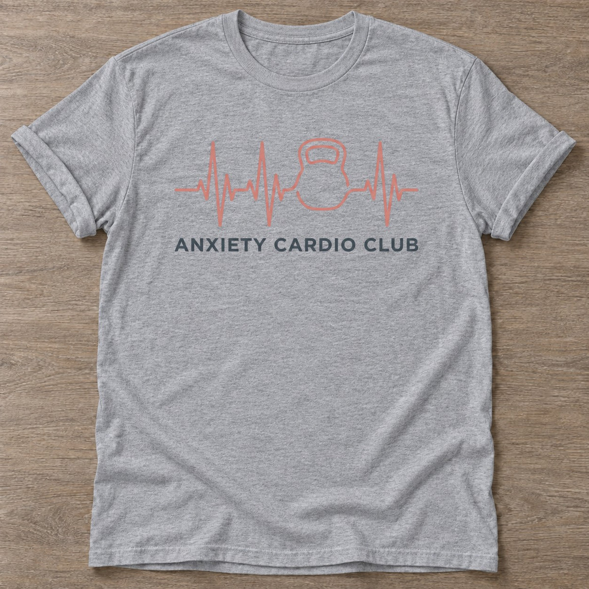 Sport Grey Nervous Gains T-shirt — funny gym slogan, for women who train and laugh about it