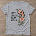 Sport Grey Strong And Gentle T-shirt — rest and recovery design, for women who train