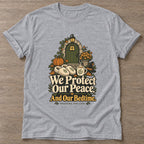 Sport Grey Peace And Bedtime T-shirt — rest and recovery design, for women who train