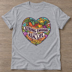 Sport Grey Real Life Strong T-shirt — body positive design, for every body in the gym