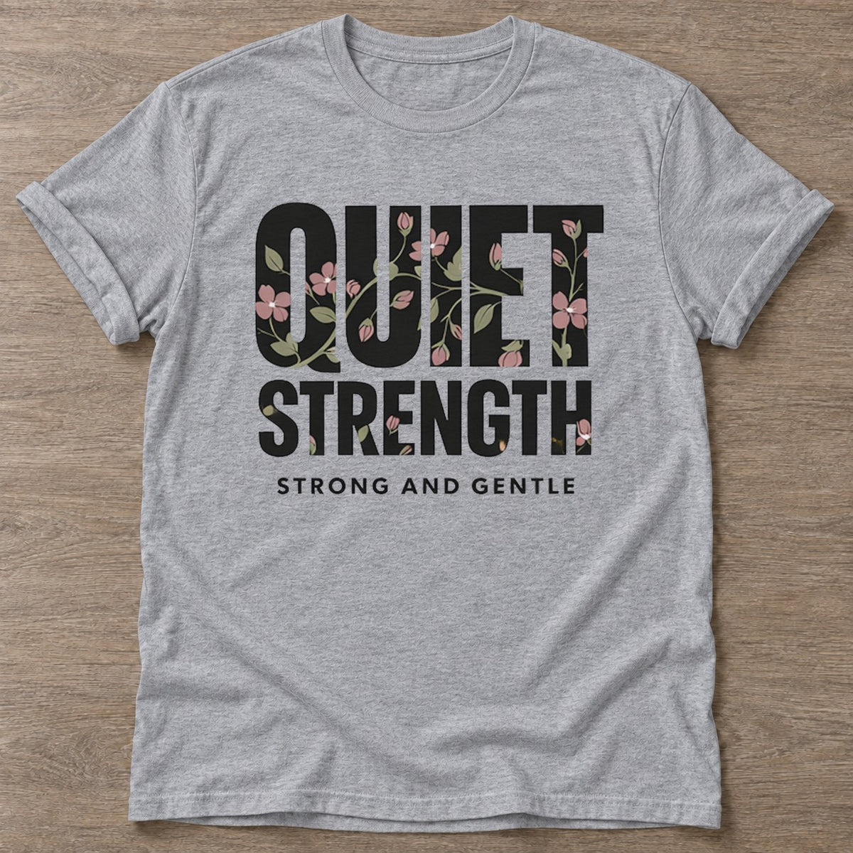 Sport Grey Gentle Force T-shirt — rest and recovery design, for women who train