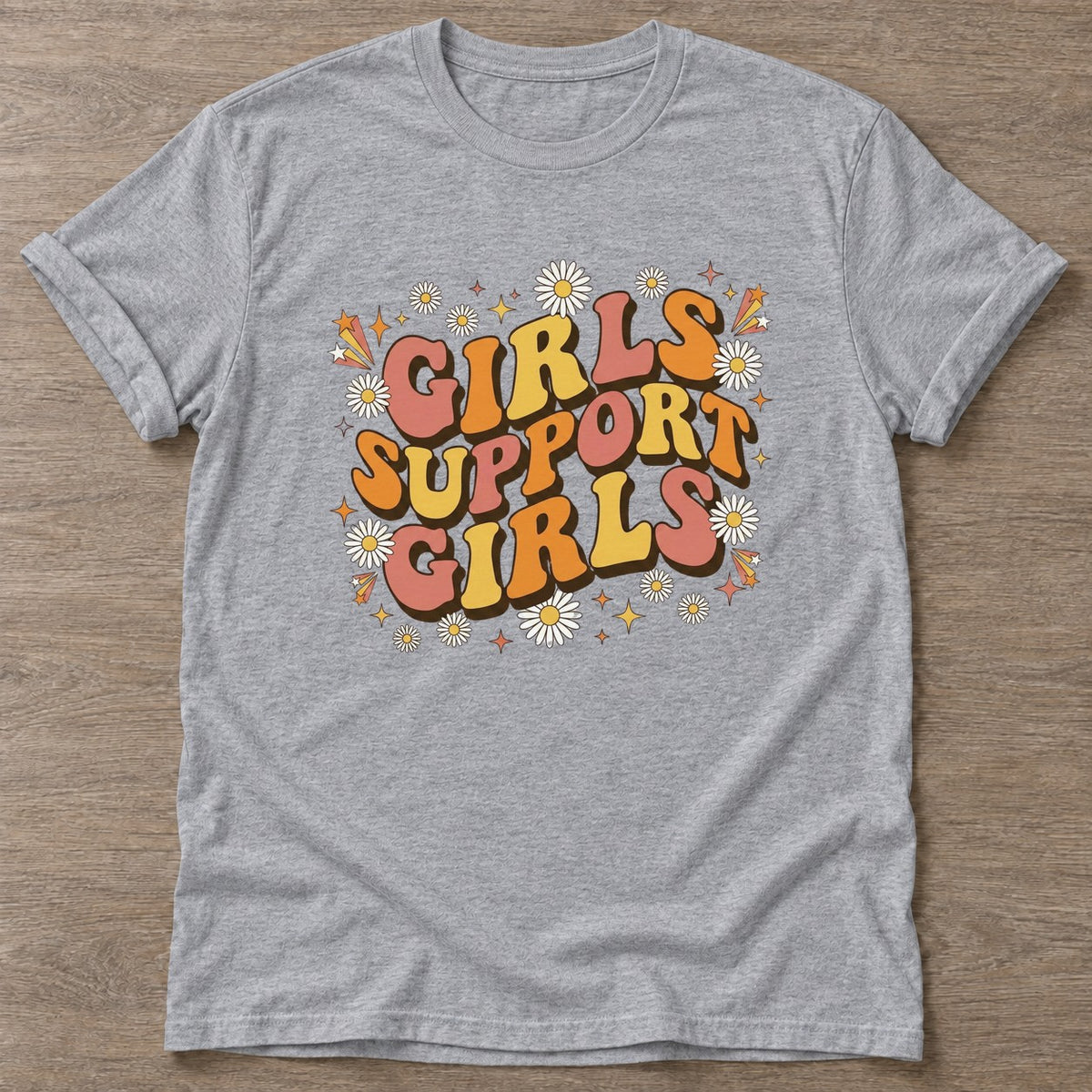 Sport Grey Sisterhood Vibes T-shirt — gym club design, for women who train together