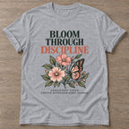 Sport Grey Bloom Daily T-shirt — floral strength design, for women who train