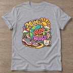 Sport Grey Run The World T-shirt — running design, for women who run