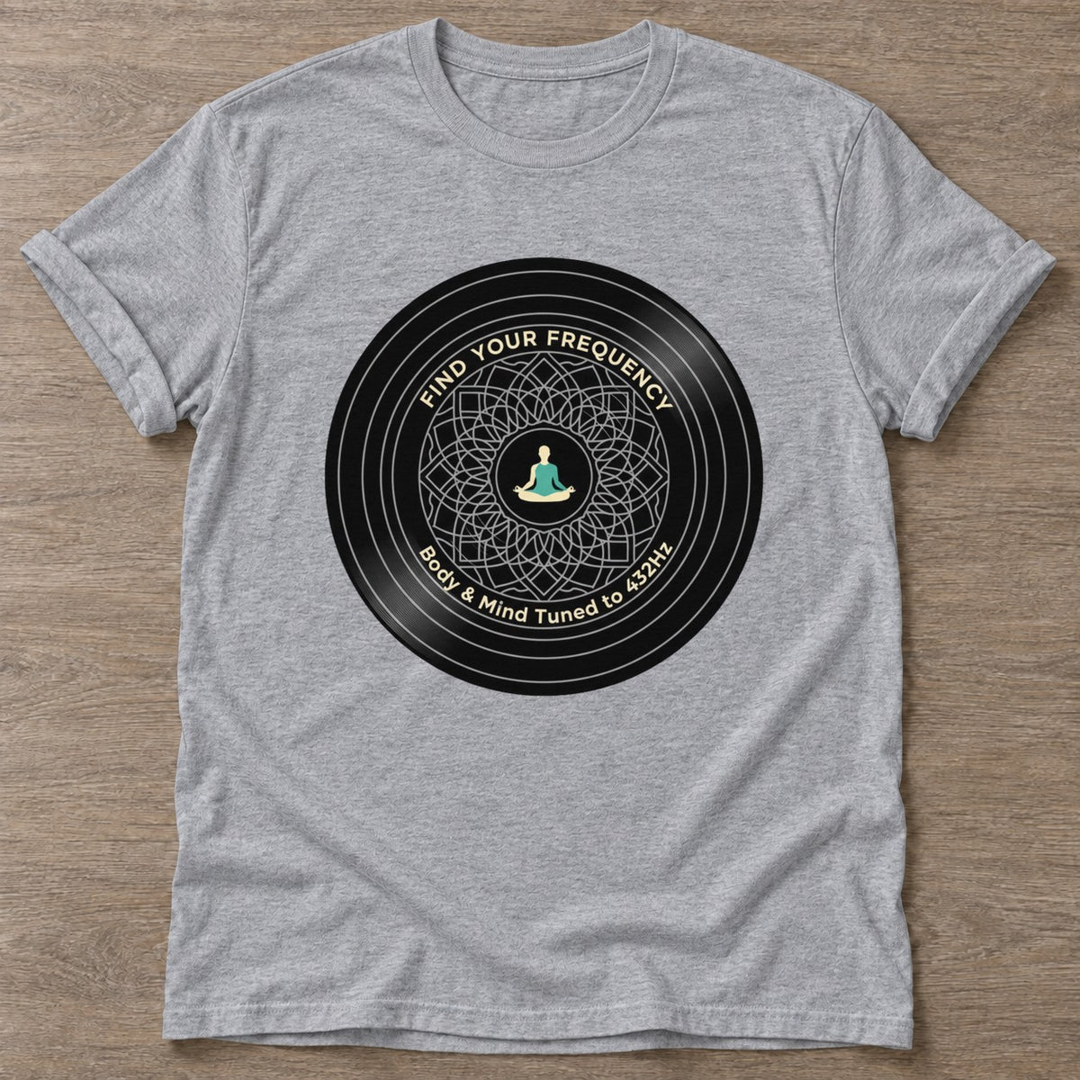 Sport Grey Tuned To 432Hz T-shirt — rest and recovery design, for women who train