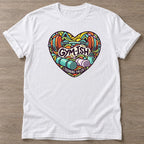 White Gym-ish Heart T-shirt — funny gym slogan, for women who train and laugh about it