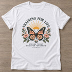 White Strong Today T-shirt — motivational slogan design, for women who train