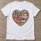 White Rest Day Club T-shirt — rest and recovery design, for women who train