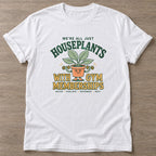 White Lifting Leaves T-shirt — floral strength design, for women who train