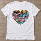White Athletic Authenticity T-shirt — body positive design, for every body in the gym