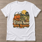 White Autumn Miles T-shirt — running design, for women who run