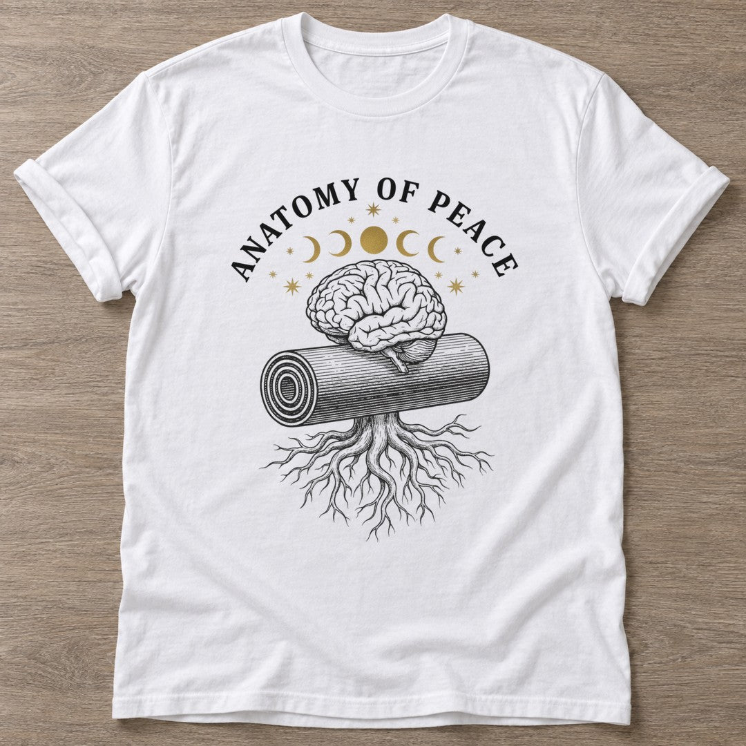 White Mindful Growth T-shirt — growth mindset design, for women building a habit