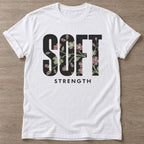 White Delicate Resolve T-shirt — rest and recovery design, for women who train