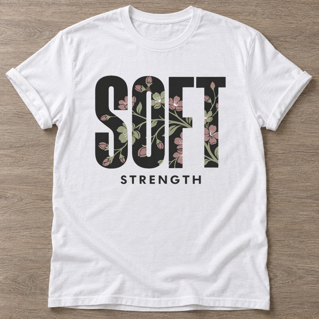 White Delicate Resolve T-shirt — rest and recovery design, for women who train