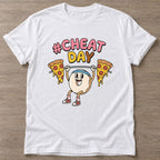 White Pizza Lift T-shirt — funny gym slogan, for women who train and laugh about it