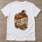 White Stretch And Spell T-shirt — rest and recovery design, for women who train