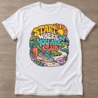 White Running Trails T-shirt — running design, for women who run