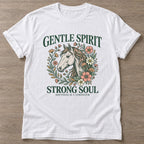 White Softness Is Strength T-shirt — rest and recovery design, for women who train