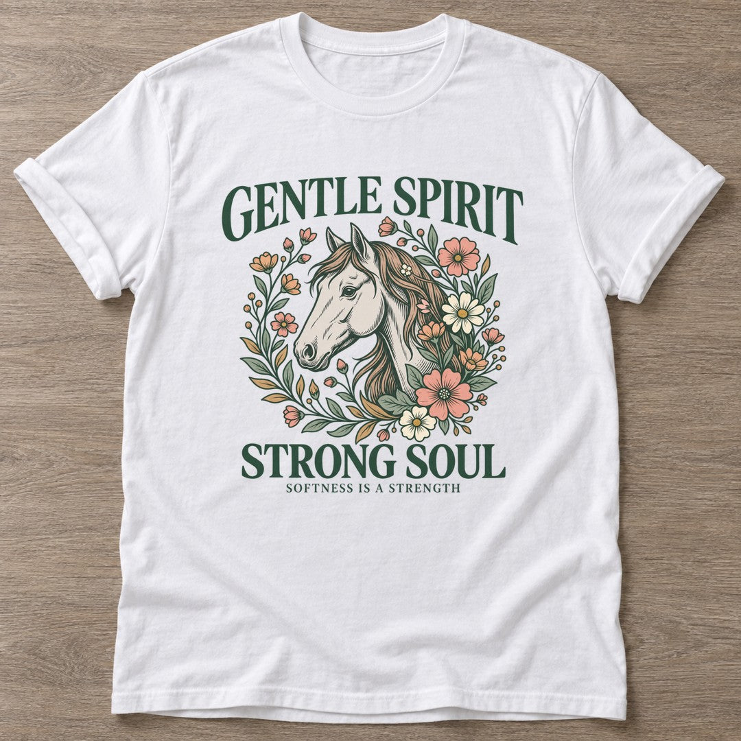 White Softness Is Strength T-shirt — rest and recovery design, for women who train