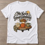 White Good Company T-shirt — gym club design, for women who train together