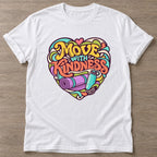 White Move With Kindness T-shirt — rest and recovery design, for women who train