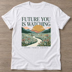 White Seize The Moment T-shirt — motivational slogan design, for women who train