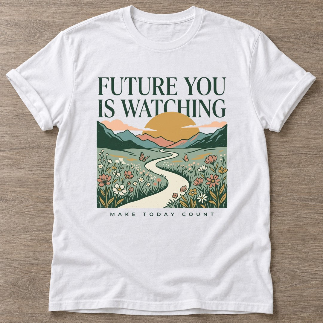 White Seize The Moment T-shirt — motivational slogan design, for women who train
