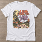White Fresh Air Fright T-shirt — walking club design, for women who walk