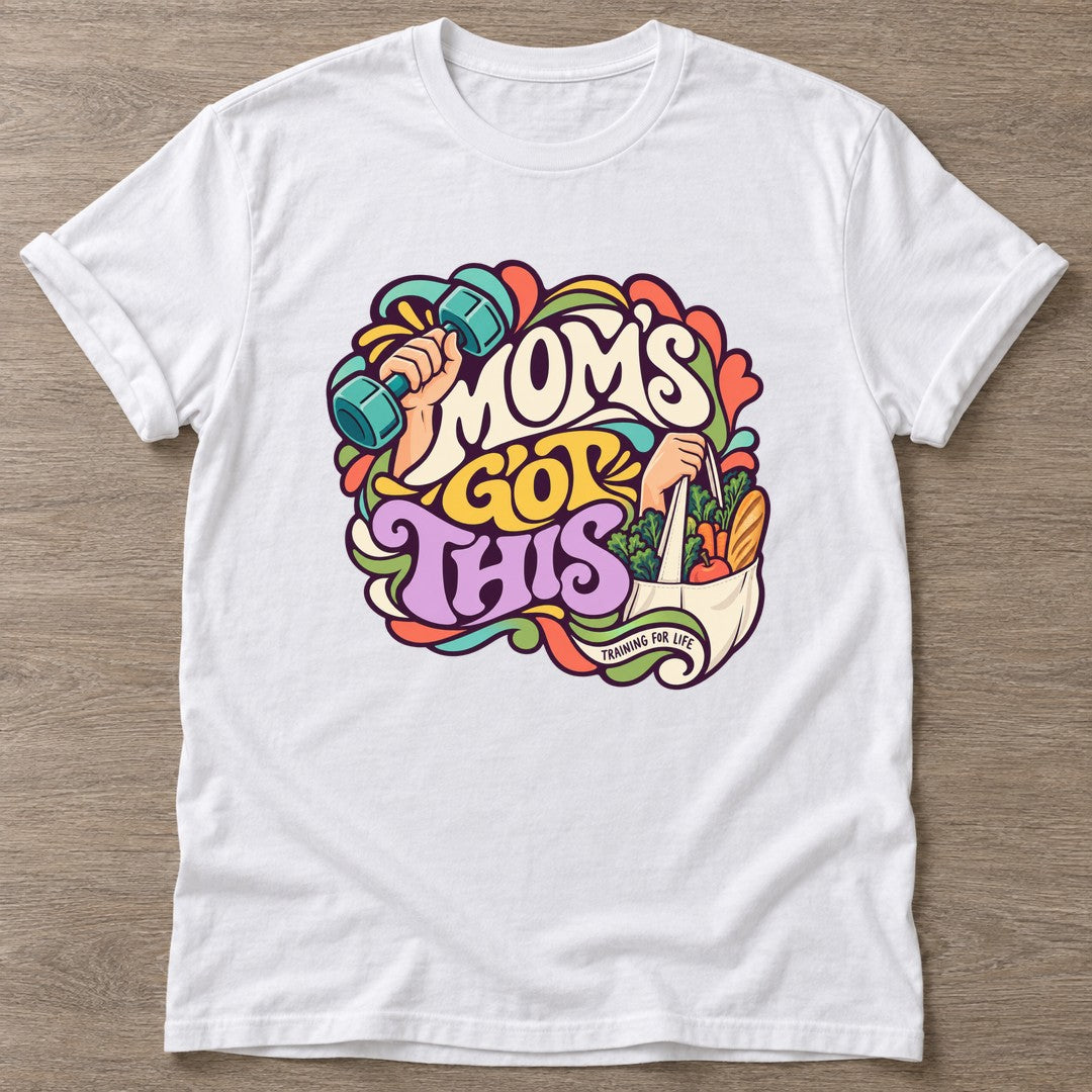 White Moms Got This T-shirt — motivational slogan design, for women who train