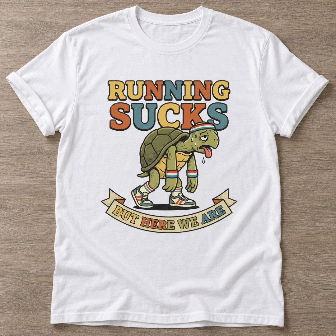 White Tortoise Vibes T-shirt — longevity training design, for women over 40
