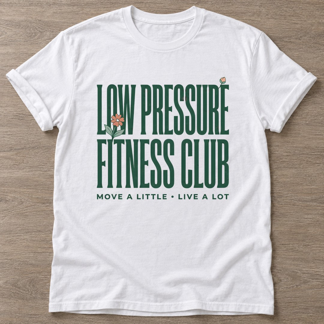 White Chill Gains T-shirt — funny gym slogan, for women who train and laugh about it