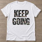 White Growth Mode T-shirt — growth mindset design, for women building a habit