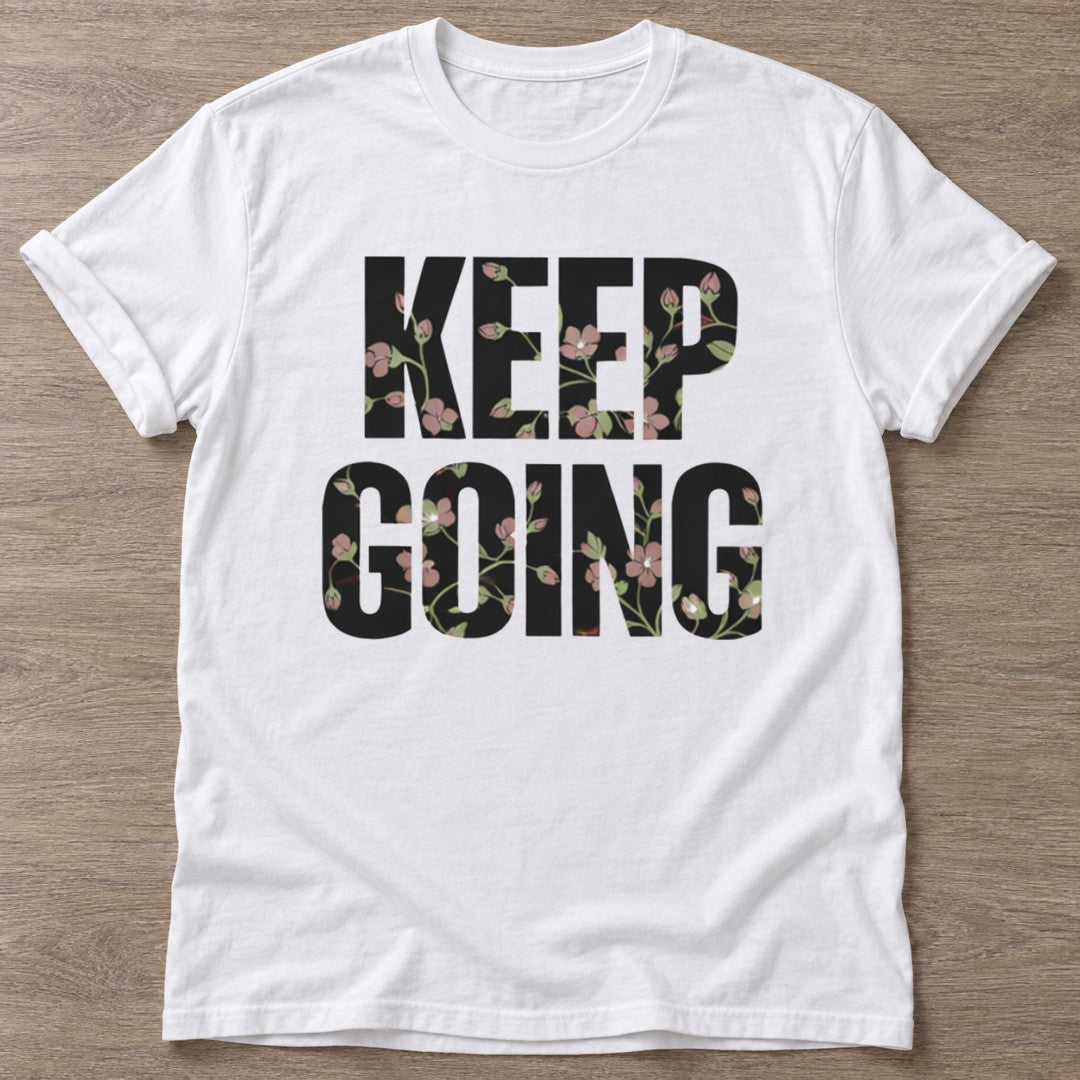White Growth Mode T-shirt — growth mindset design, for women building a habit