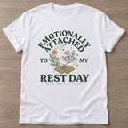 White Moth Moon Mood T-shirt — rest and recovery design, for women who train