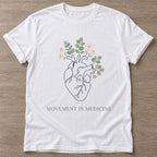 White Bloom Within T-shirt — floral strength design, for women who train