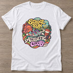 White Athletic Club T-shirt — gym club design, for women who train together