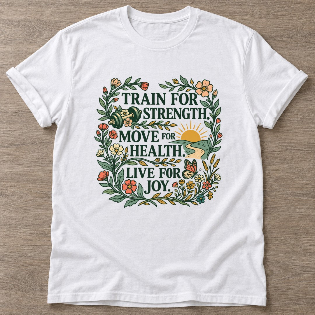 White Wellness Grows T-shirt — growth mindset design, for women building a habit