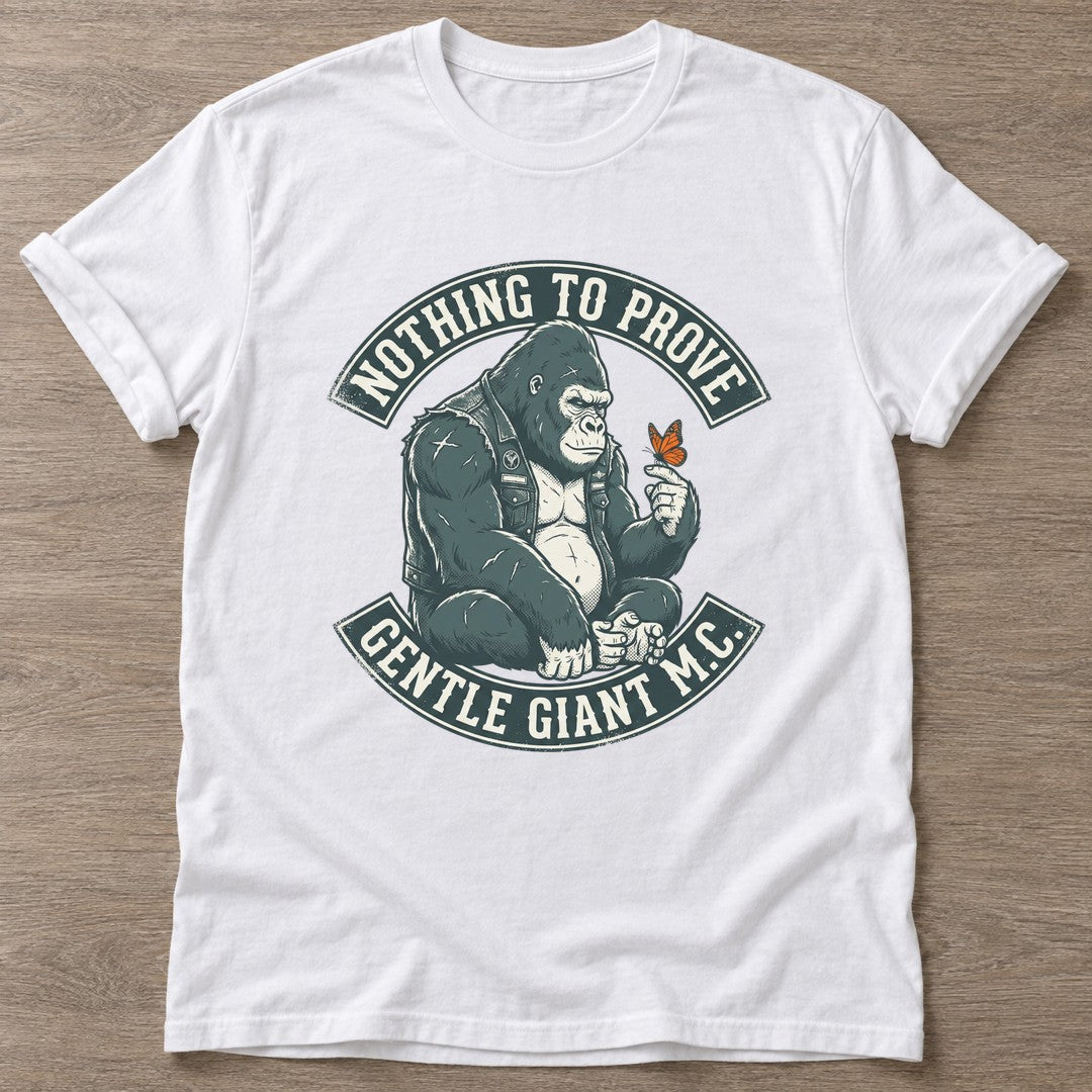 White Nothing To Prove T-shirt — body positive design, for every body in the gym
