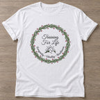 White Longevity Vitality T-shirt — longevity training design, for women over 40
