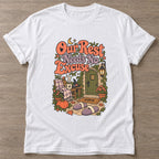 White Rest Without Apology T-shirt — rest and recovery design, for women who train