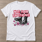 White Roses And Boots T-shirt — floral strength design, for women who train