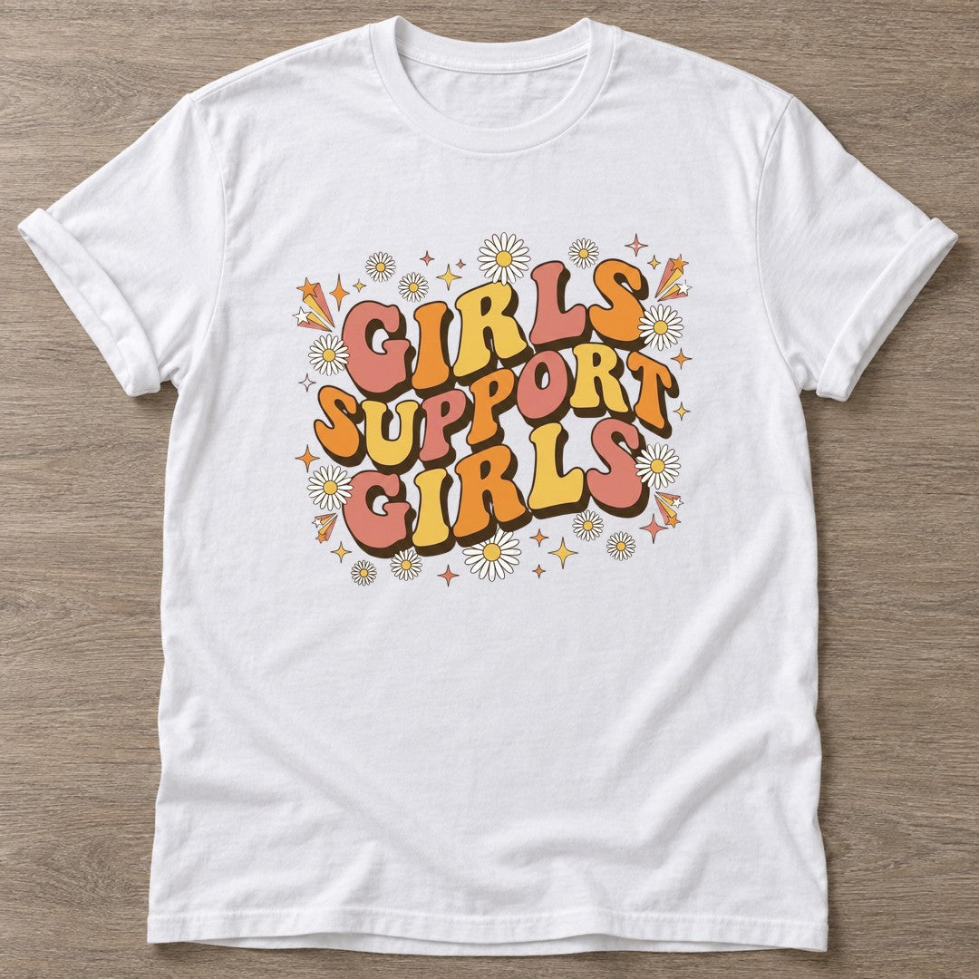 White Sisterhood Vibes T-shirt — gym club design, for women who train together