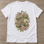White Lift And Grow T-shirt — weightlifting design, for women who lift